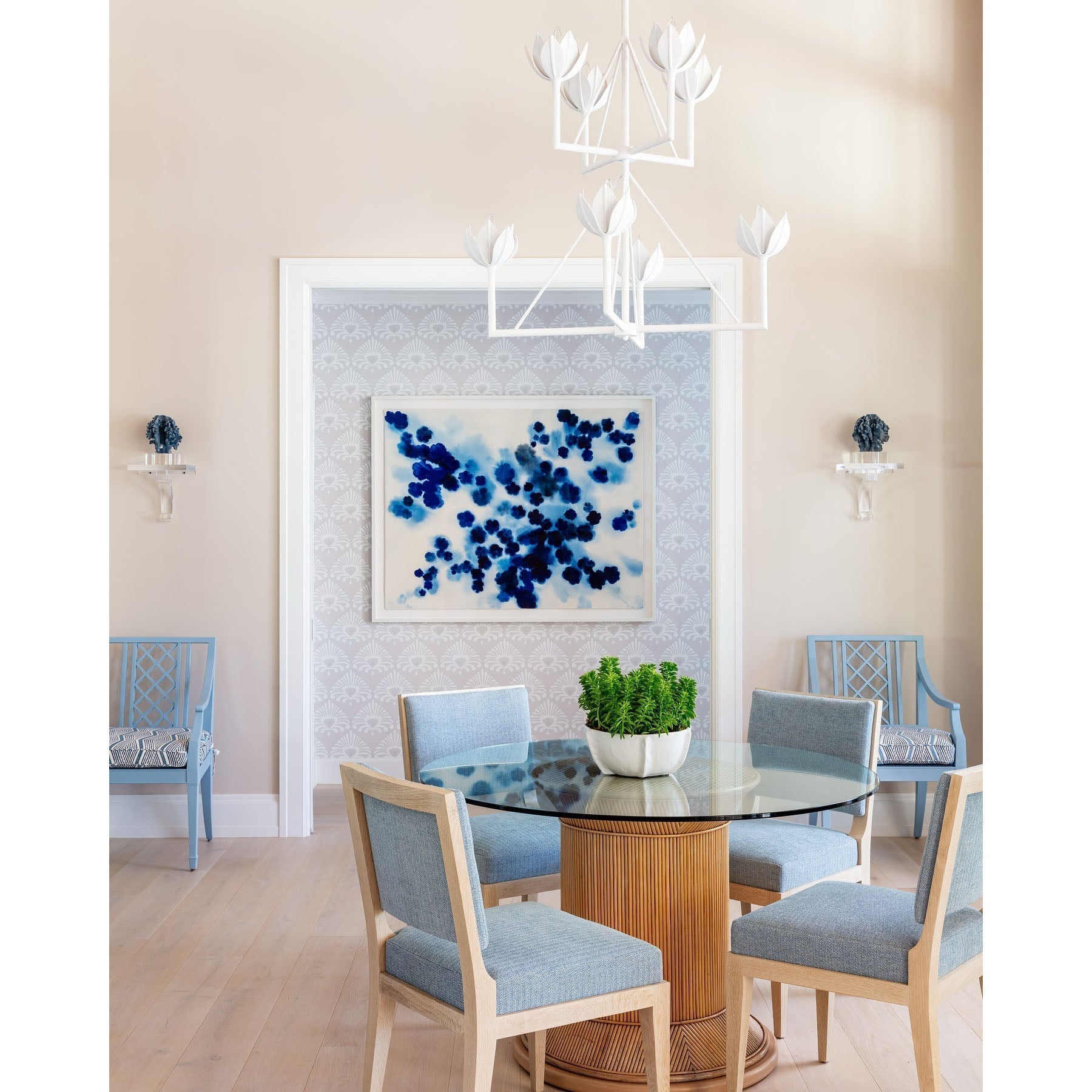 Ulmaris Floral Metal Chandelier - Letslighting