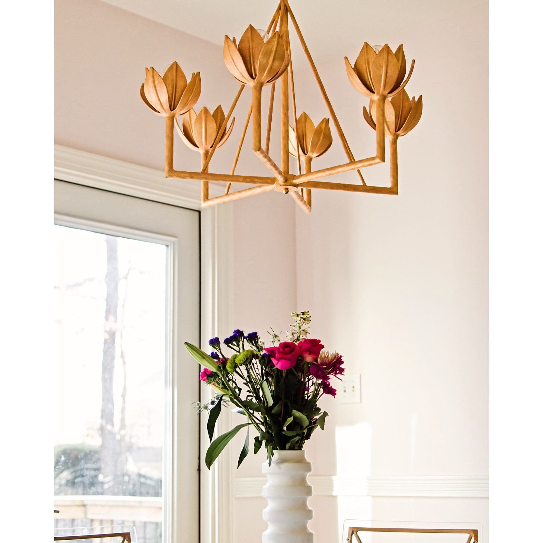 Ulmaris Floral Metal Chandelier - Letslighting