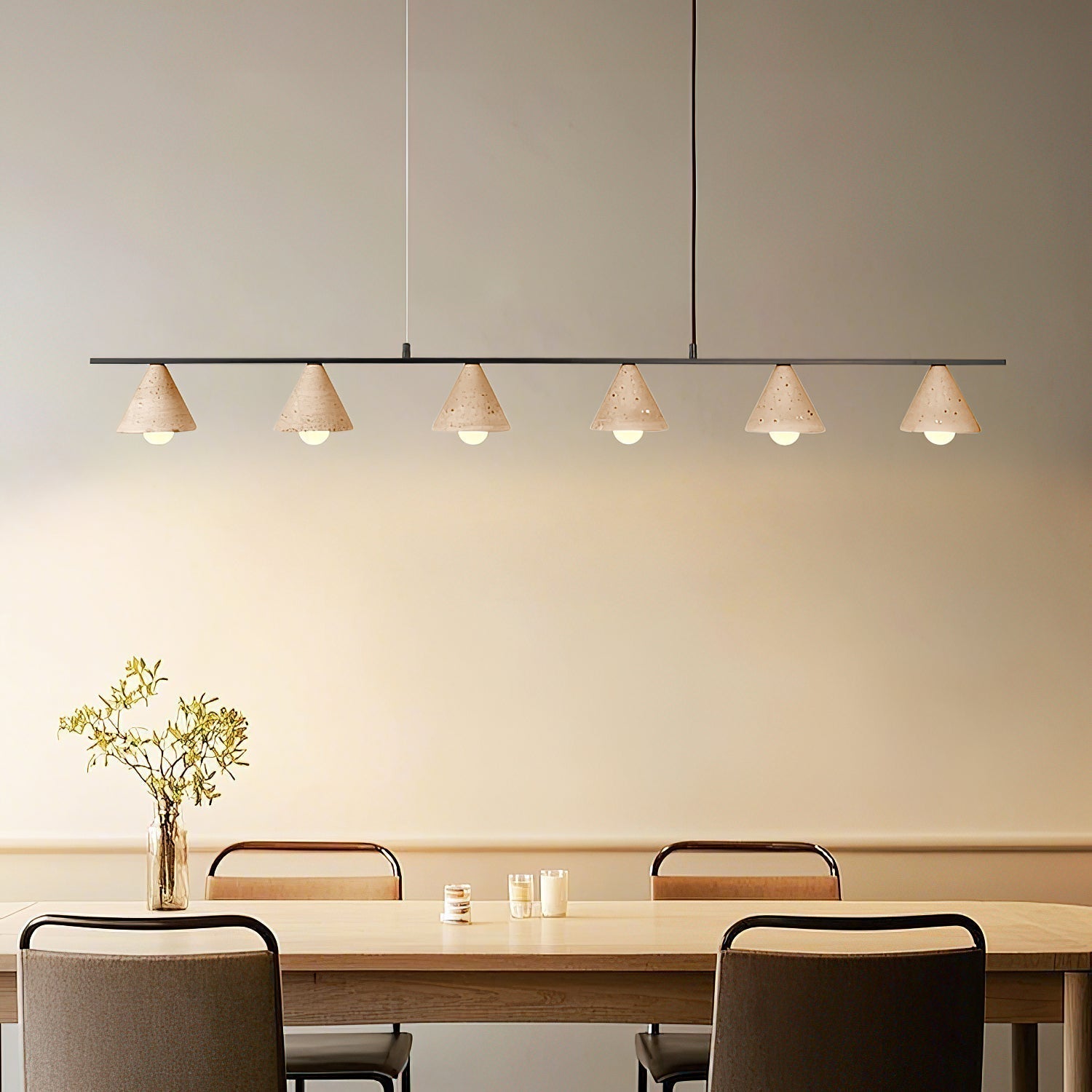 Ulfuvyi Modern Minimalist Travertine Pendant Lamp - Lamp Copper