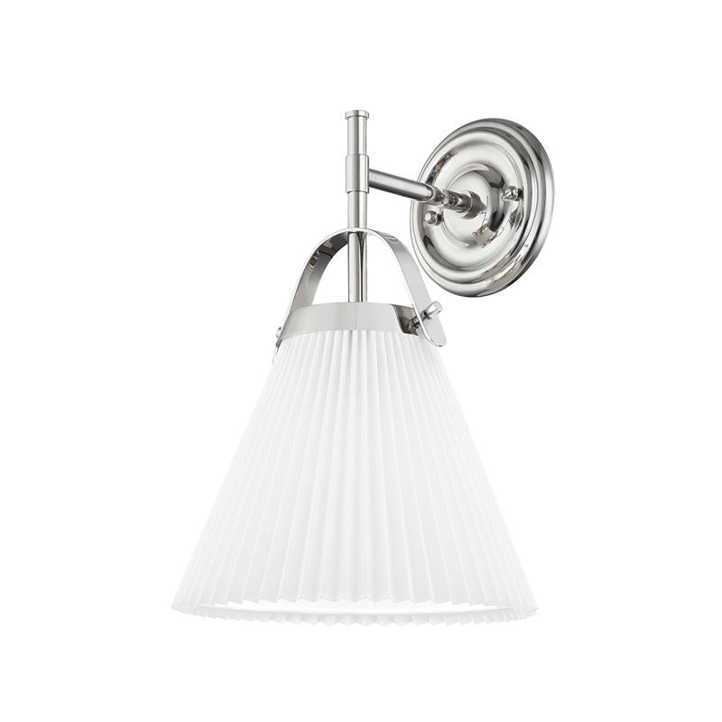 Pure Premium Elegance Pleated Brass Fabric Wall Lamp - Lamp Copper