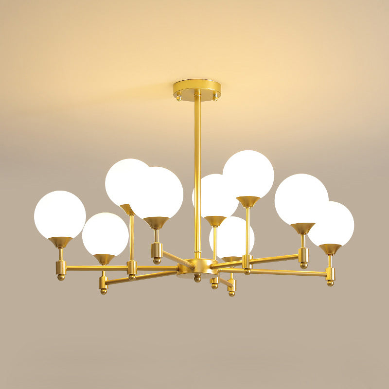 Vatnuvyi Minimalist Globe Glass Chandelier - Lamp Copper