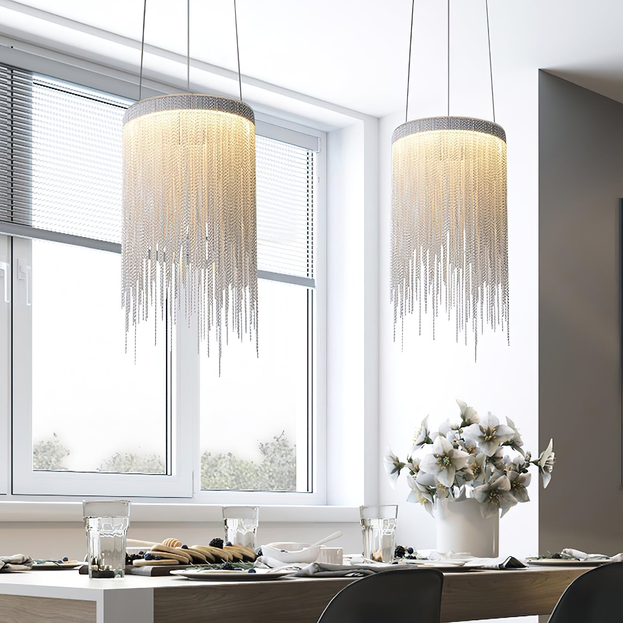 Aluminum Chain Tassel Pendant Light - Letslighting