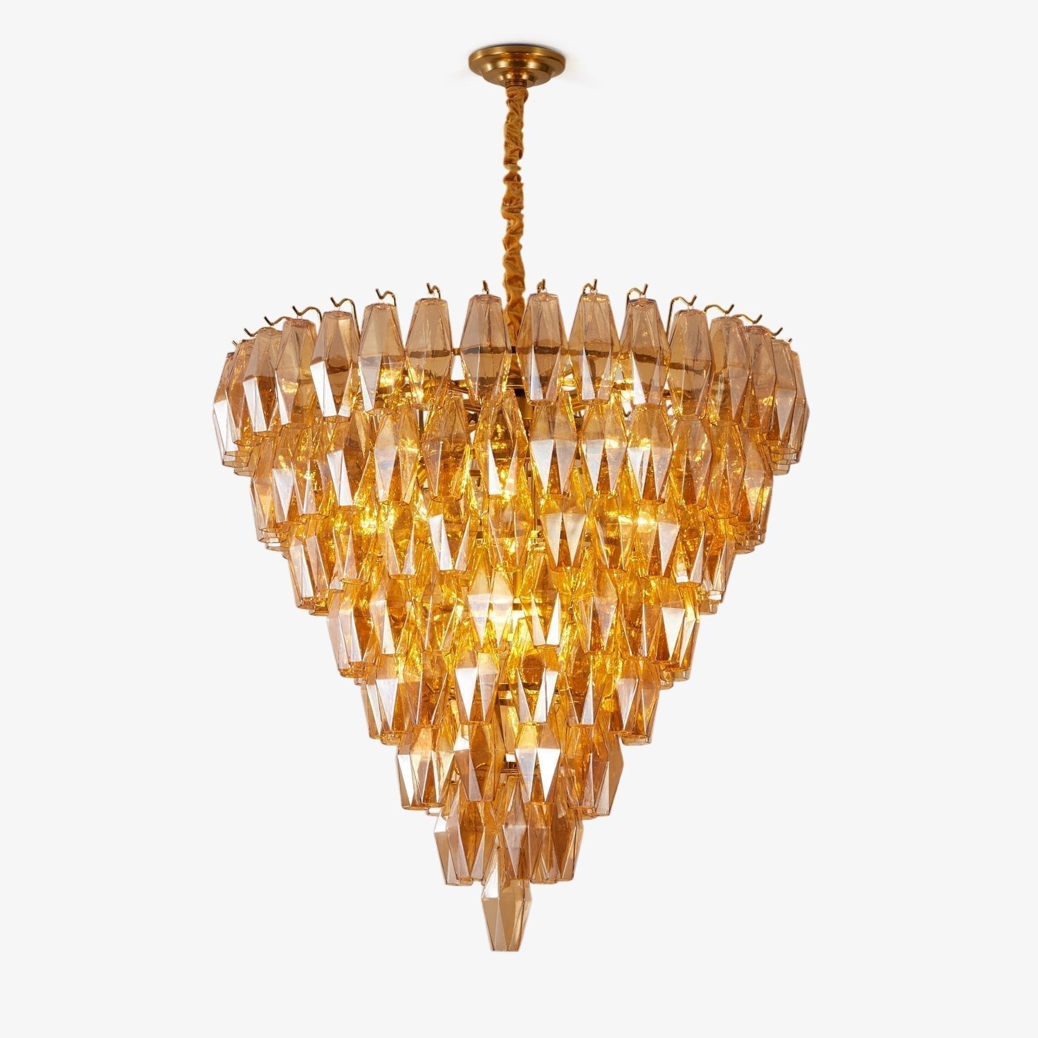 Aurora Chandelier Amber Empire Prism - Letslighting