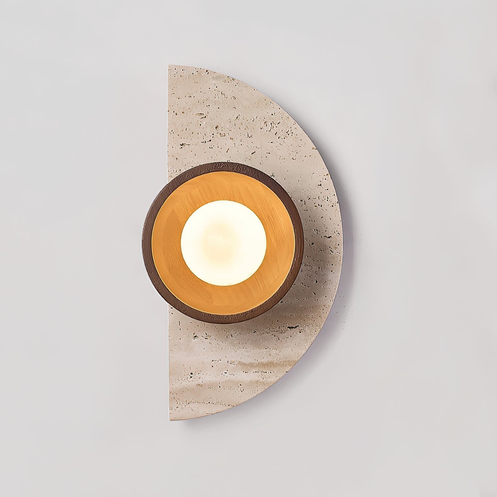 Dvaluvyi Individual Creativity Travertine Wall Lamp - Lamp Copper