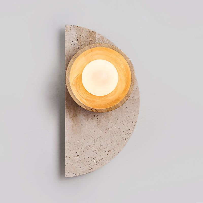 Dvaluvyi Individual Creativity Travertine Wall Lamp - Lamp Copper