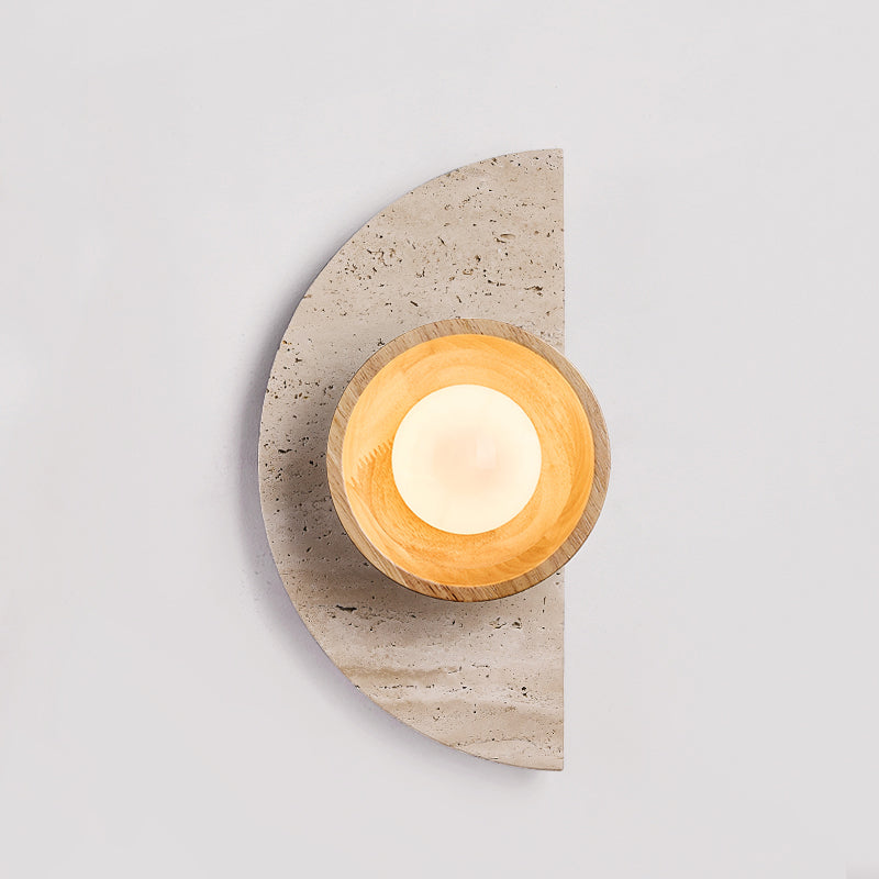 Dvaluvyi Individual Creativity Travertine Wall Lamp - Lamp Copper
