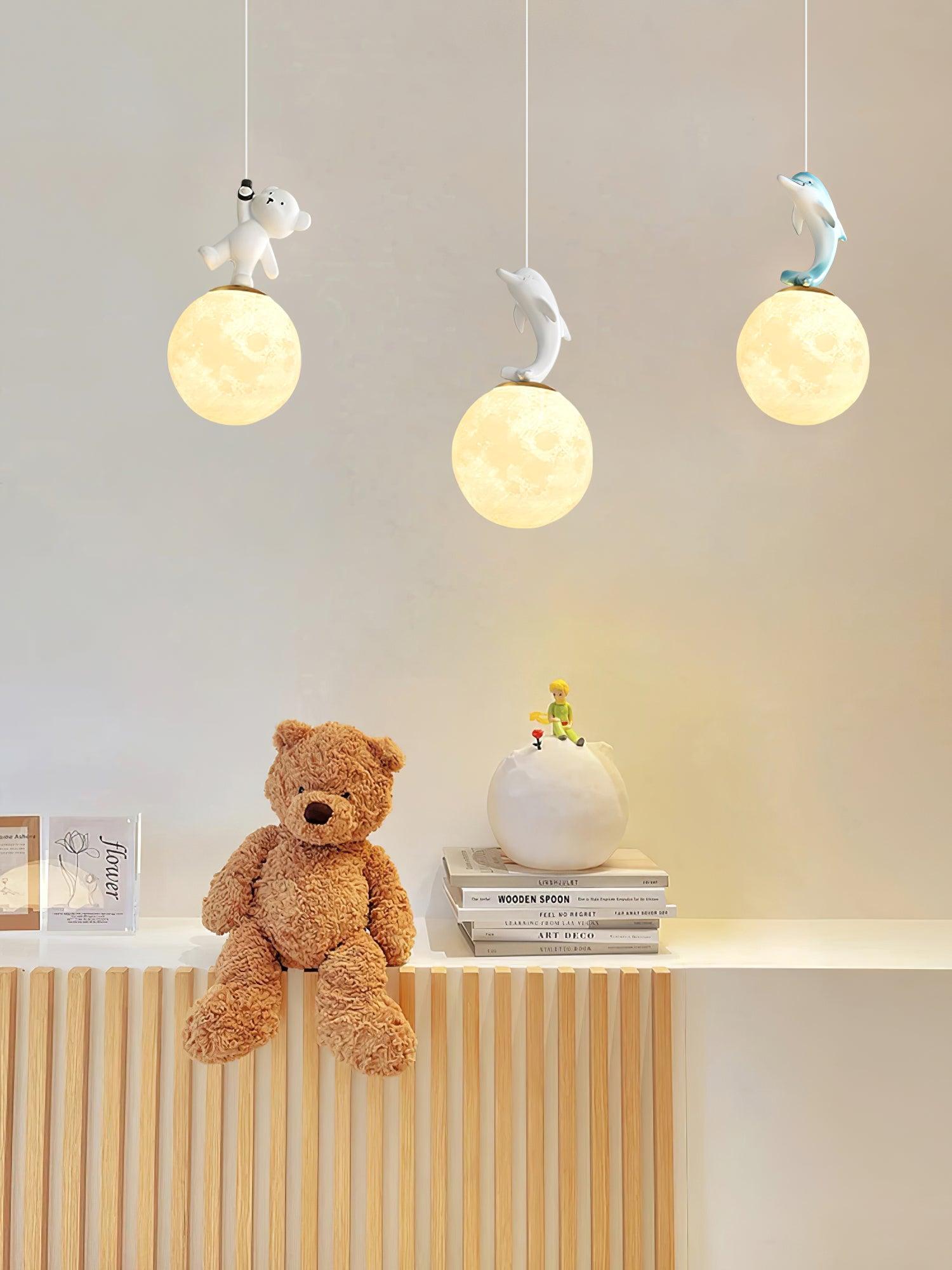 Animal And Moon Pendant Light - Letslighting