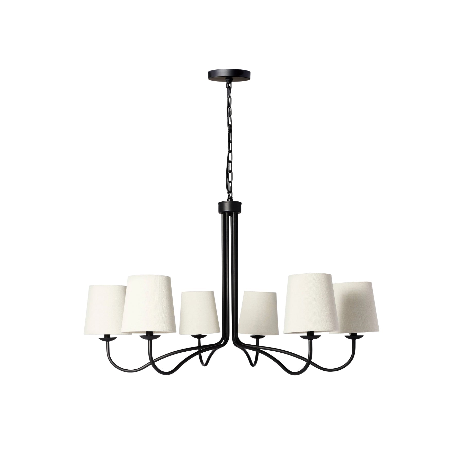 Kvennuvyn Modern Minimalist Metal Fabric Chandelier - Lamp Copper