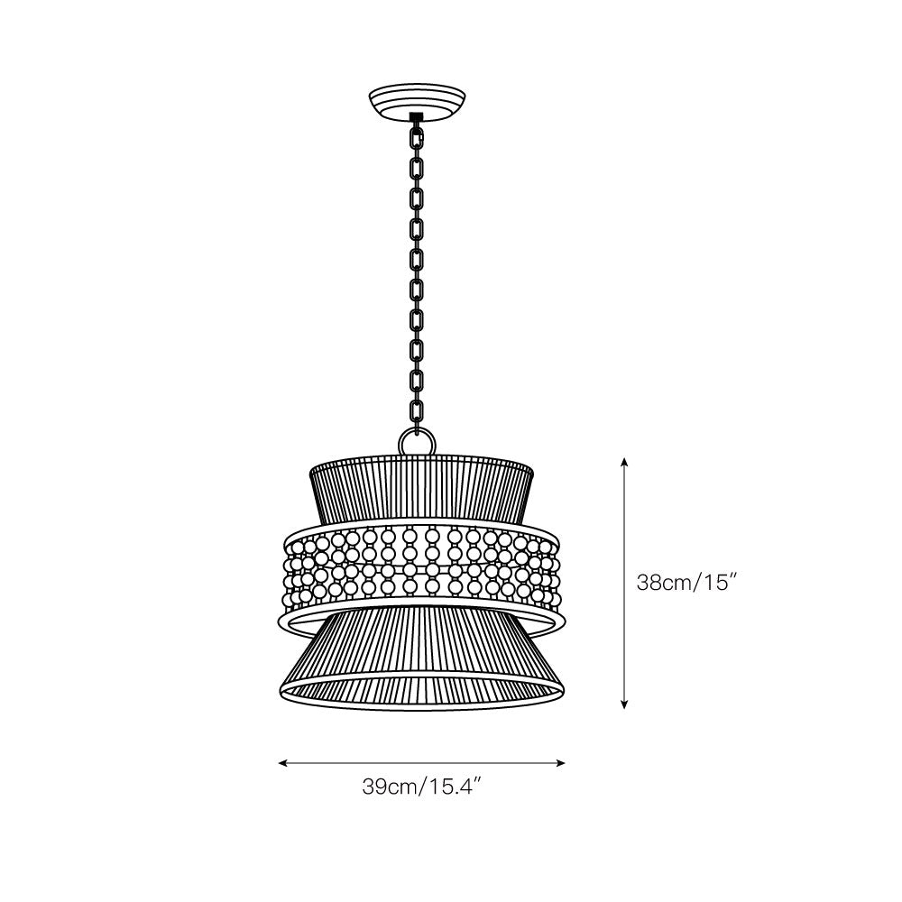 Kvennuvyi Natural Antigua Brown Metal Pendant Lamp - Lamp Copper