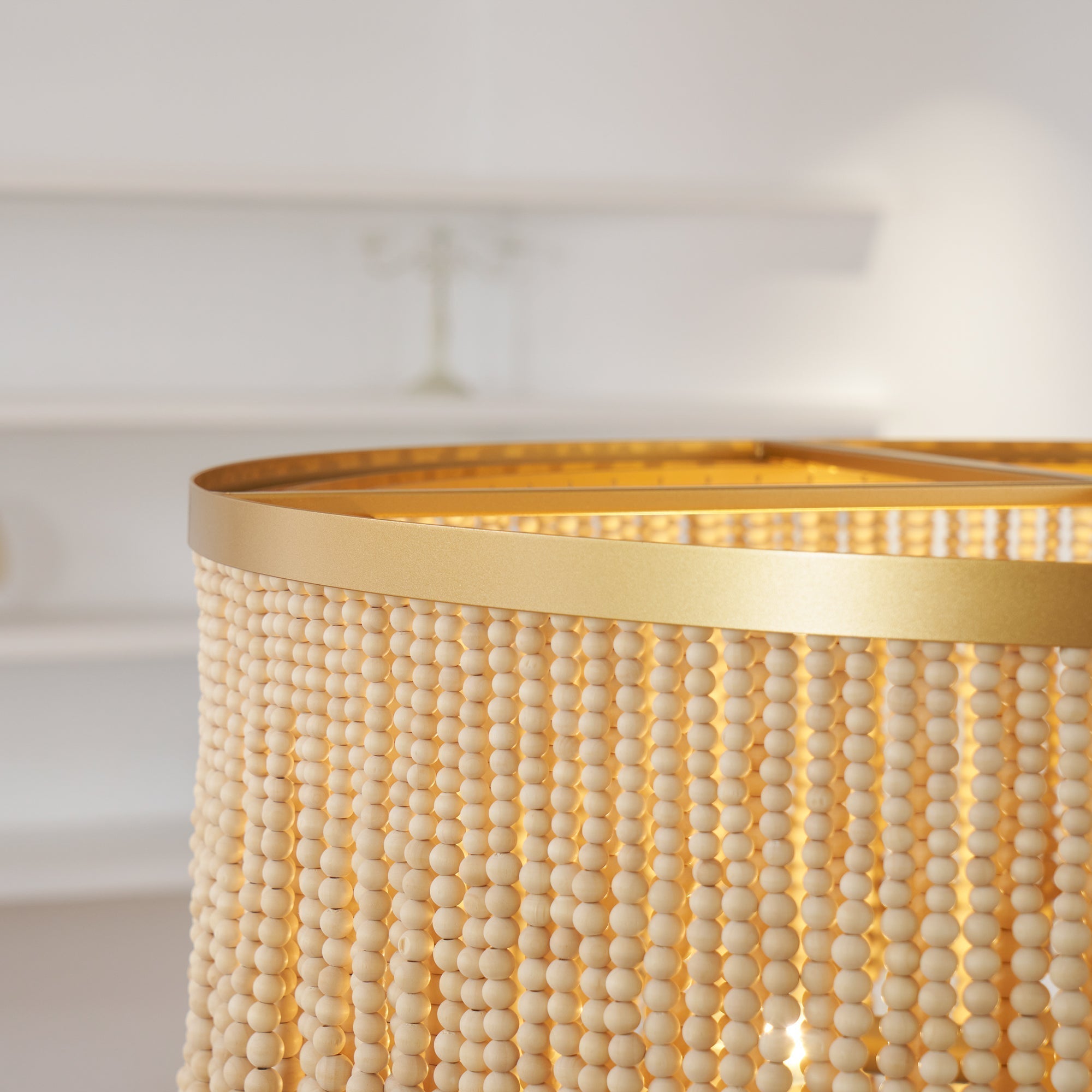 Ljomuvyn Postmodern Luxury Wood Metal Chandelier - Lamp Copper