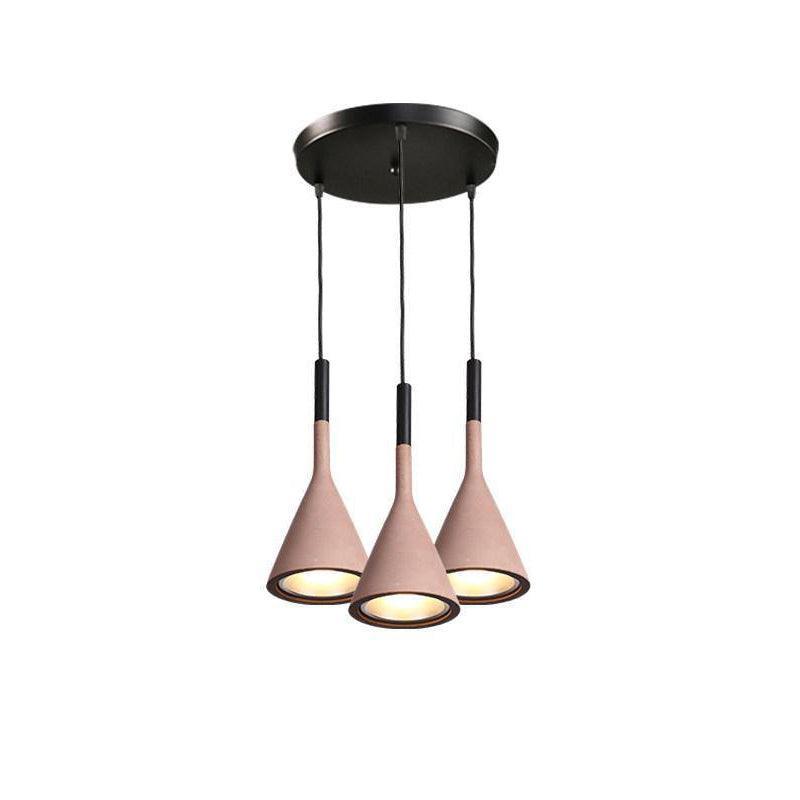 Conical Concrete Pendant Light - Letslighting