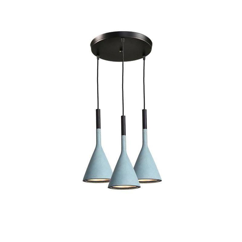Conical Concrete Pendant Light - Letslighting