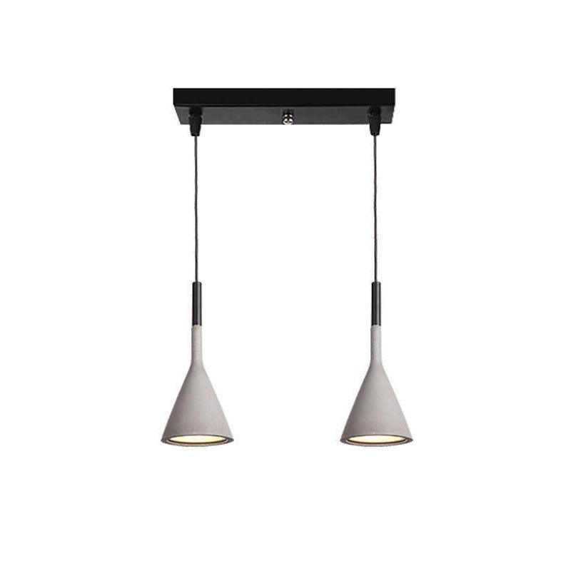 Conical Concrete Pendant Light - Letslighting