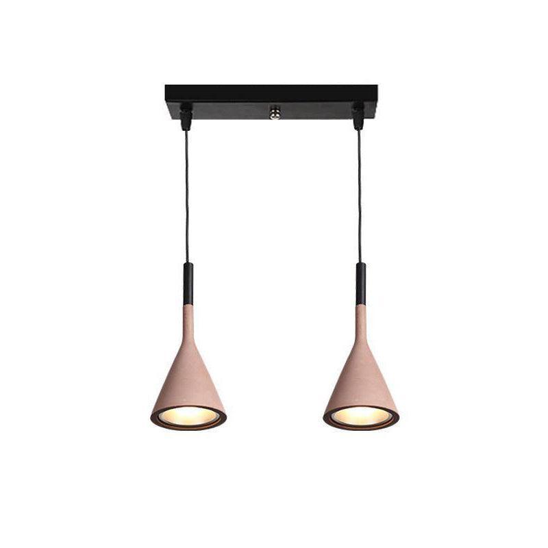Conical Concrete Pendant Light - Letslighting