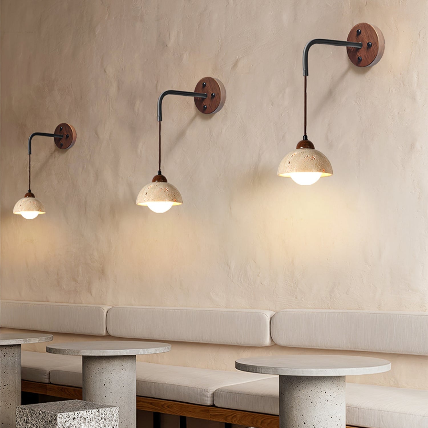 Alcarion Travertine Wall Light - Letslighting