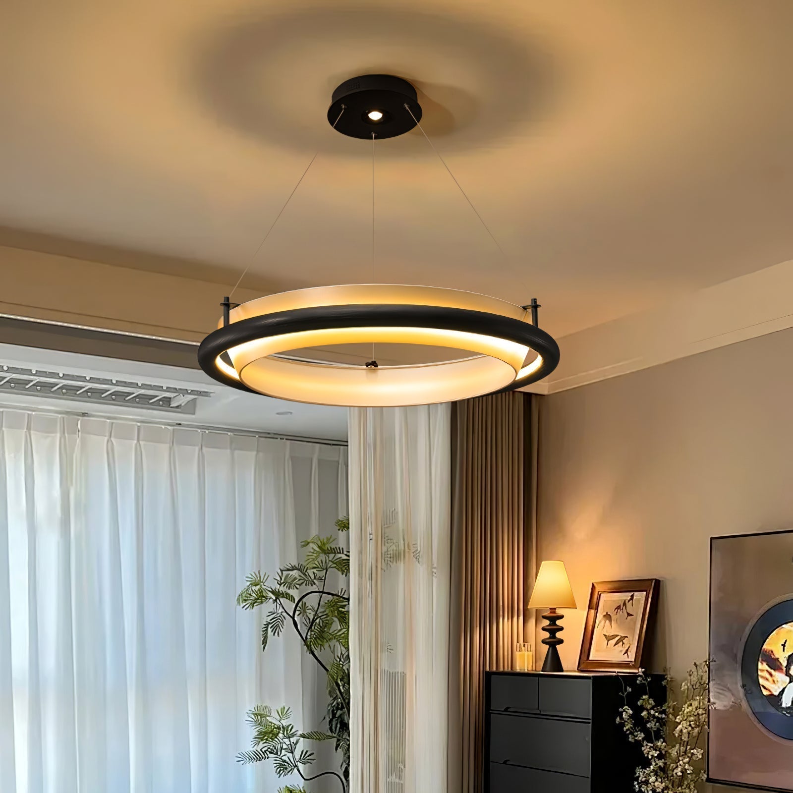 Olvelila Circular Metal Pendant Light - Letslighting