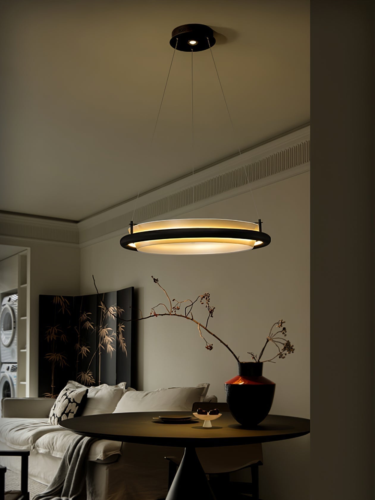 Olvelila Circular Metal Pendant Light - Letslighting