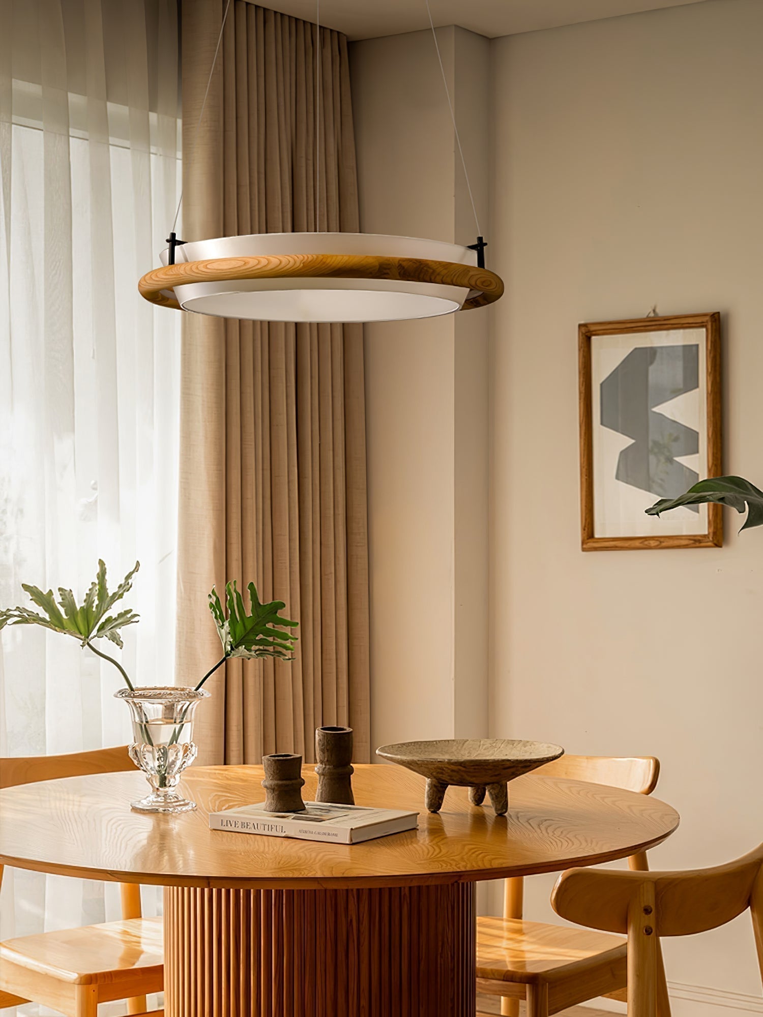 Olvelila Circular Metal Pendant Light - Letslighting