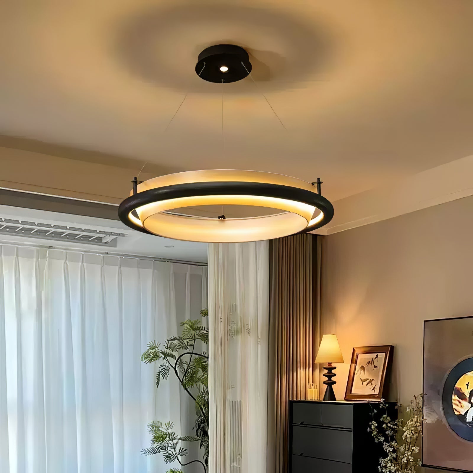 Olvelila Circular Metal Pendant Light - Letslighting