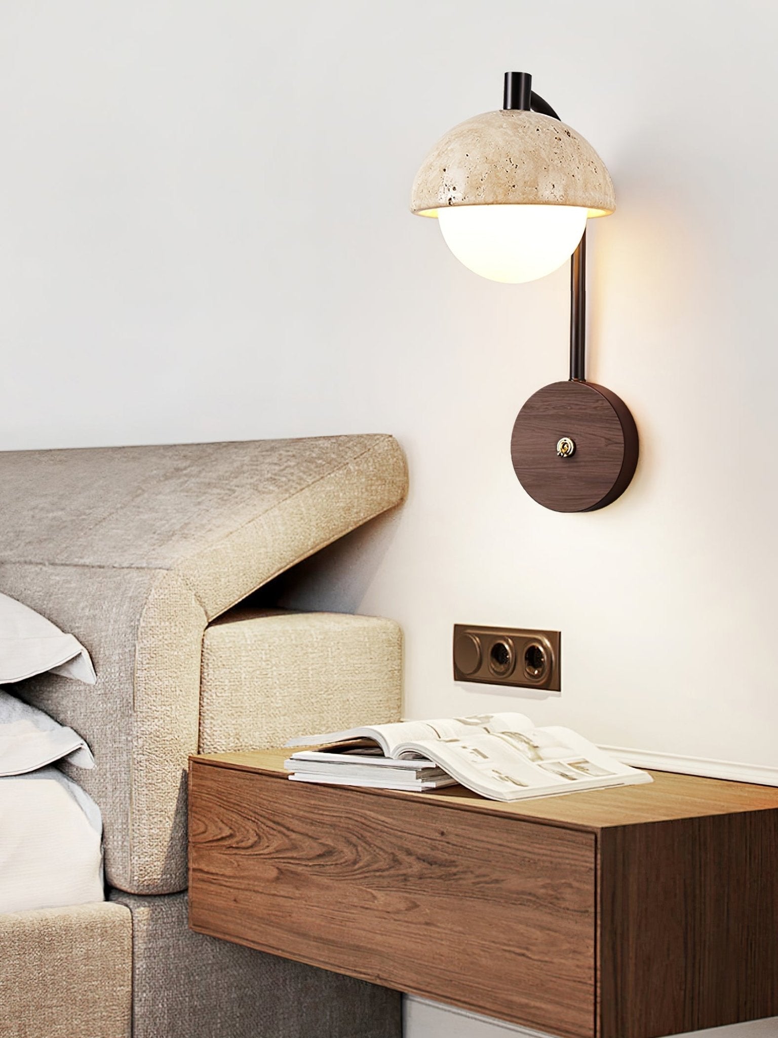 Arlo Travertine Wall Light - Letslighting