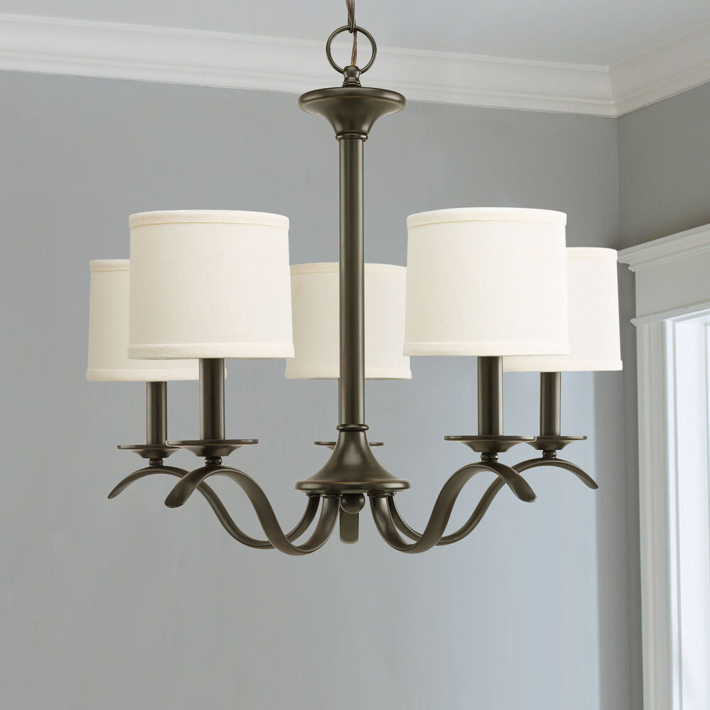 Vatnuvys Traditional Premium Brass Fabric Metal Chandelier - Lamp Copper