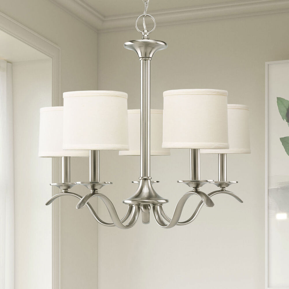 Vatnuvys Traditional Premium Brass Fabric Metal Chandelier - Lamp Copper
