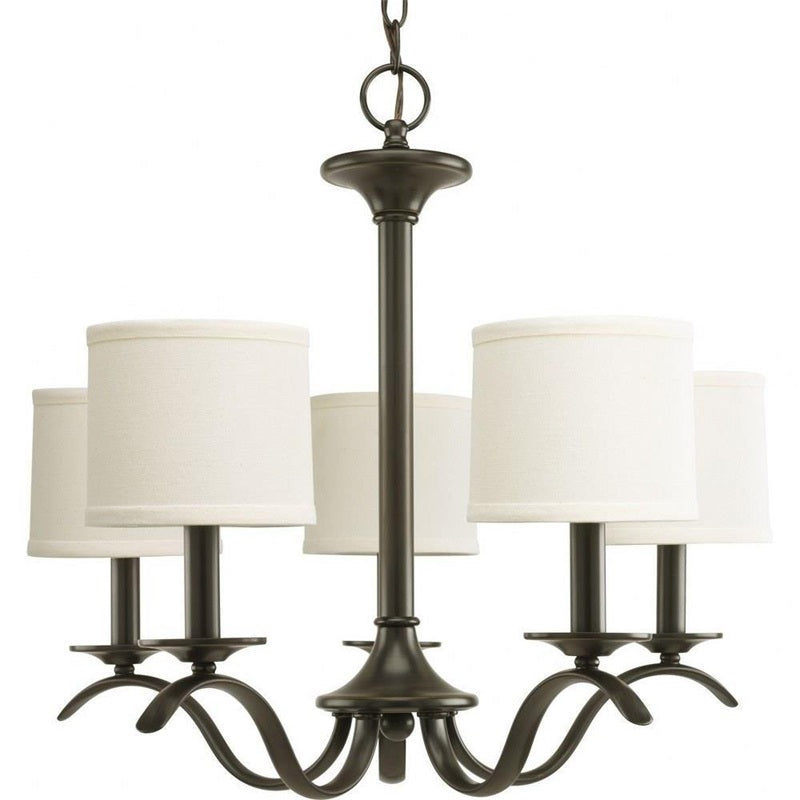 Vatnuvys Traditional Premium Brass Fabric Metal Chandelier - Lamp Copper