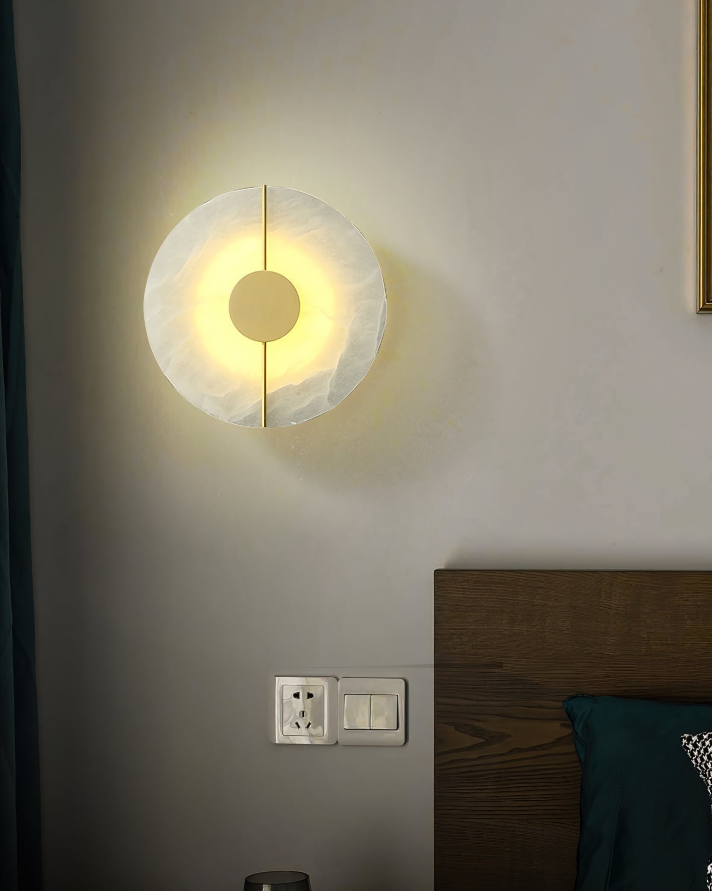 Waegnuvyo Modern Minimalist Alabaster Wall Lamp - Lamp Copper