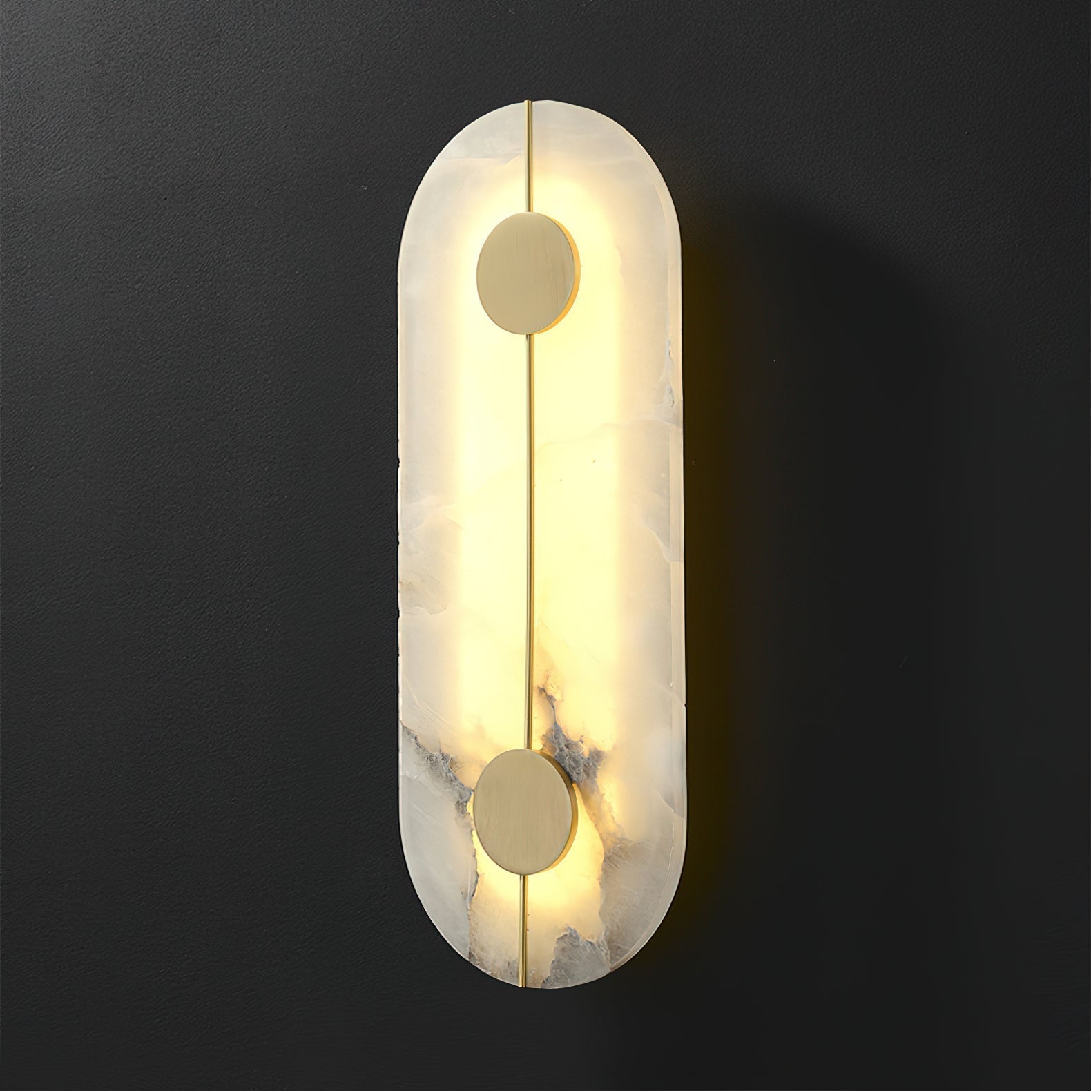 Waegnuvyo Modern Minimalist Alabaster Wall Lamp - Lamp Copper