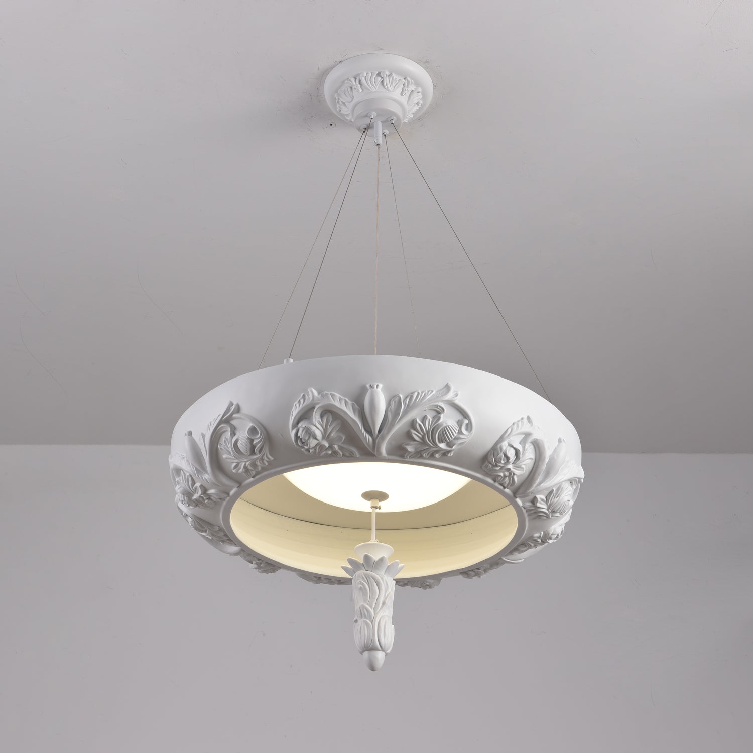 Rococo Plaster Pendant Chandelier - Letslighting