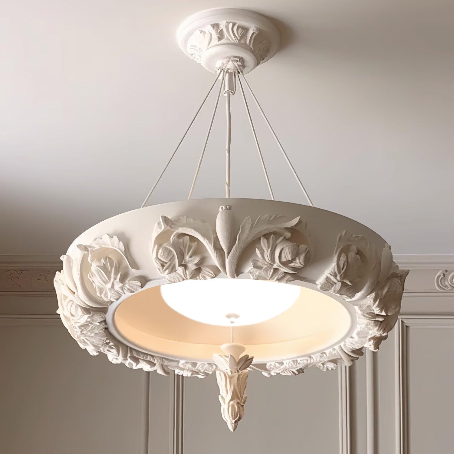 Rococo Plaster Pendant Chandelier - Letslighting