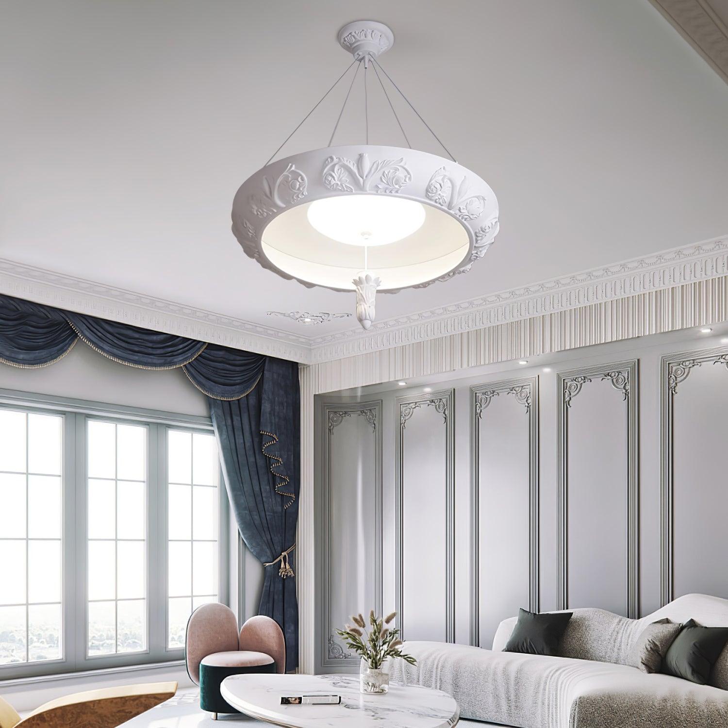 Rococo Plaster Pendant Chandelier - Letslighting