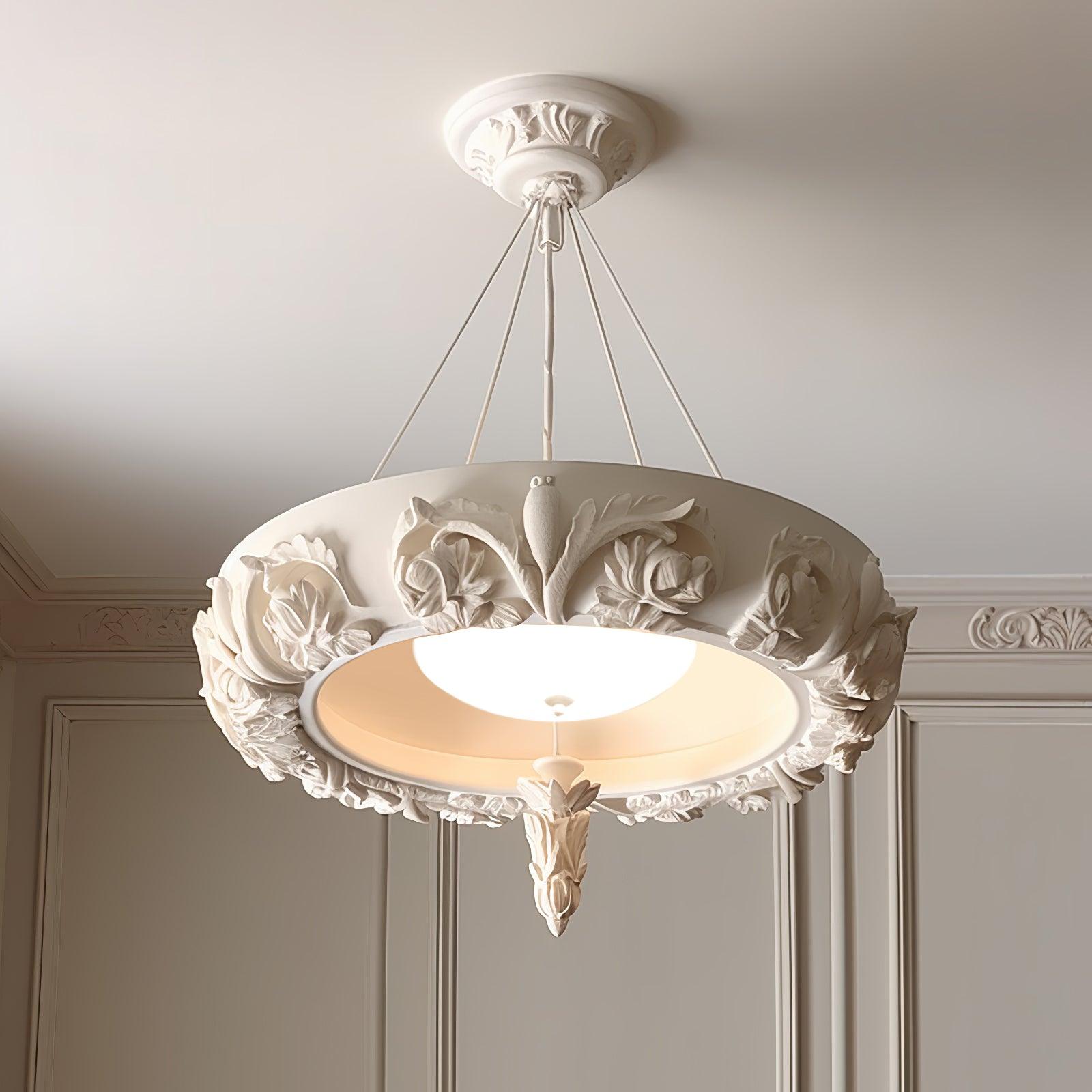 Rococo Plaster Pendant Chandelier - Letslighting