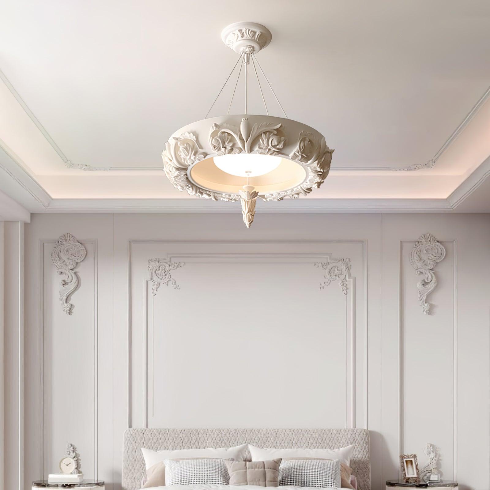 Rococo Plaster Pendant Chandelier - Letslighting