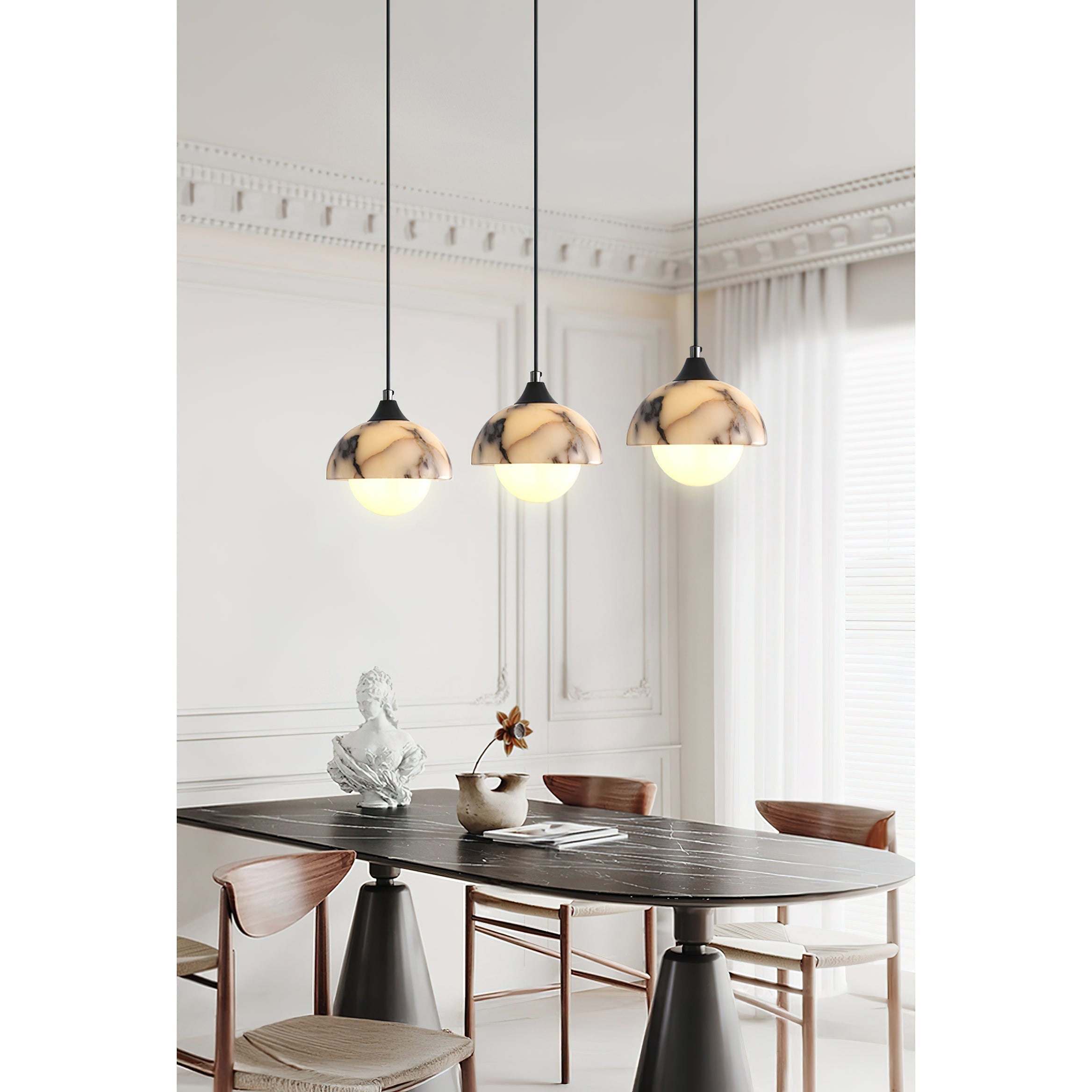 Yrvuvys Modern Minimalist Marble Pendant Lamp - Lamp Copper