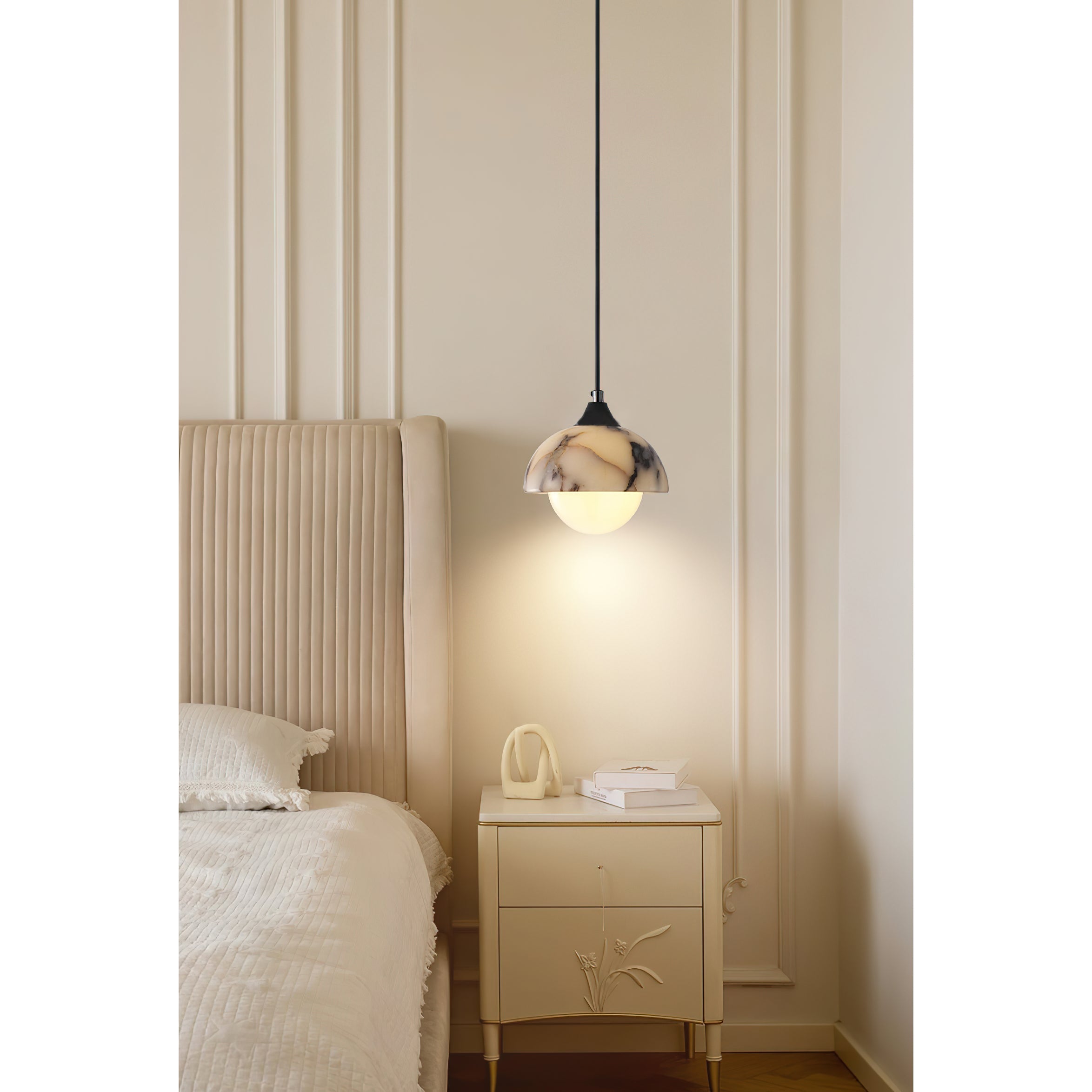 Yrvuvys Modern Minimalist Marble Pendant Lamp - Lamp Copper