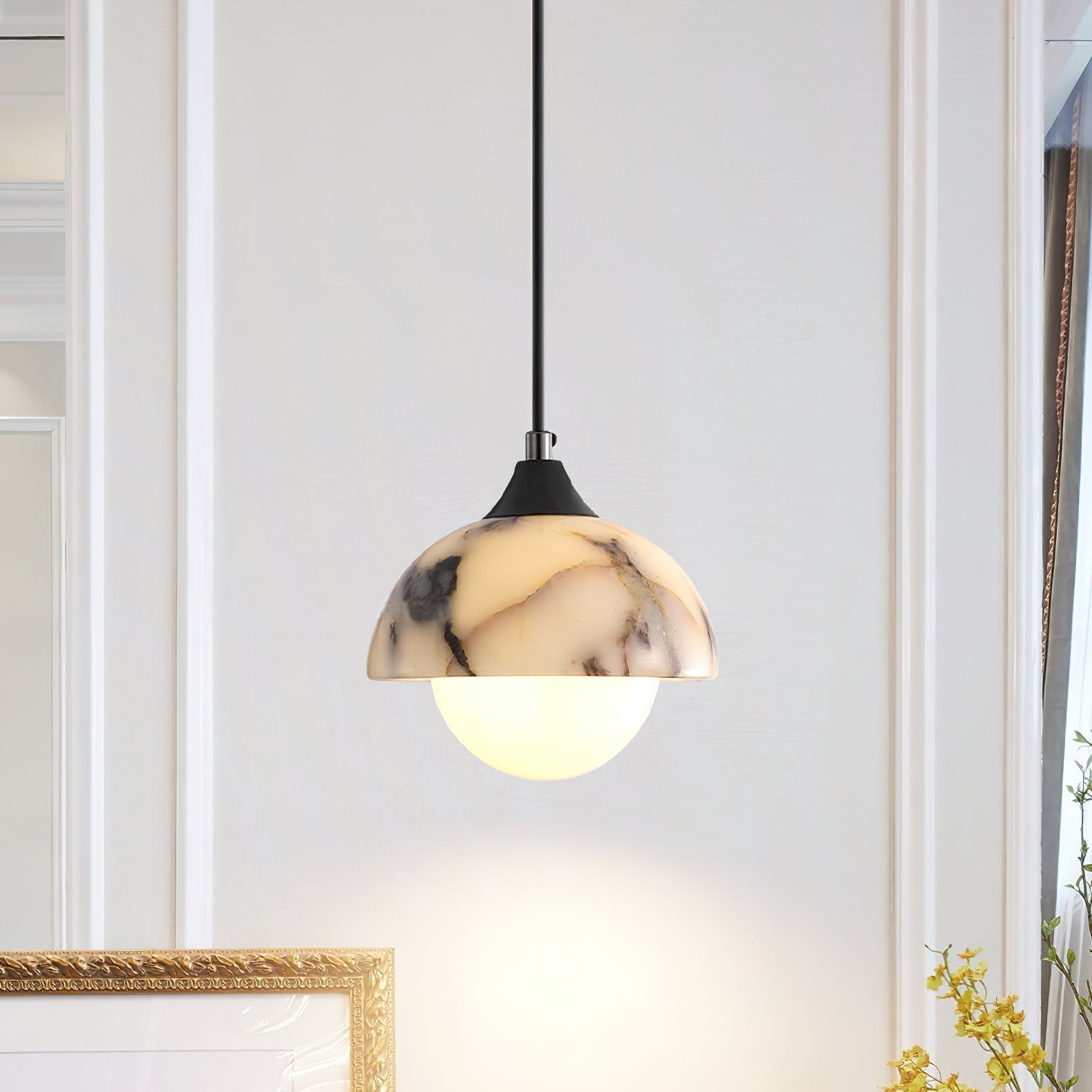 Yrvuvys Modern Minimalist Marble Pendant Lamp - Lamp Copper