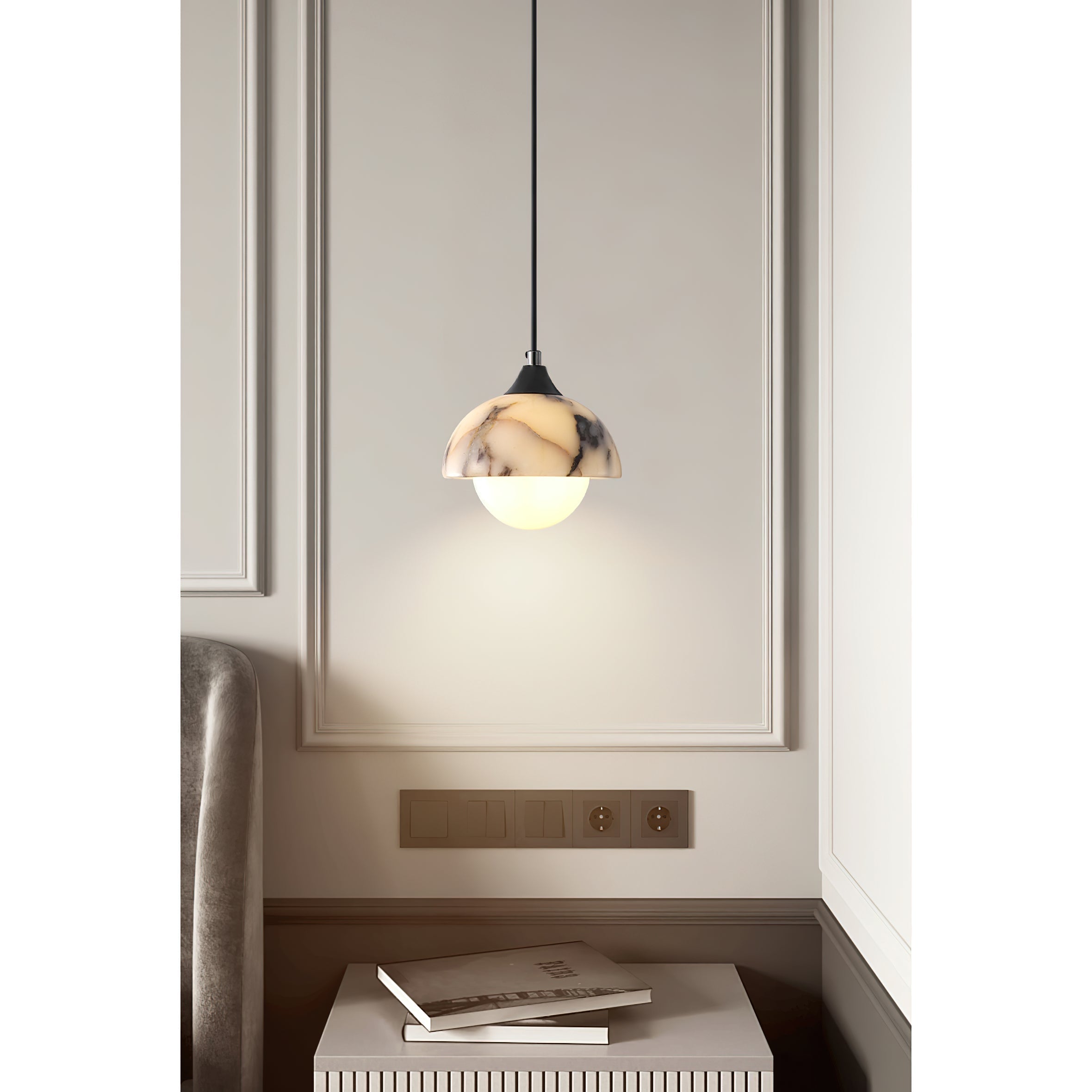 Yrvuvys Modern Minimalist Marble Pendant Lamp - Lamp Copper