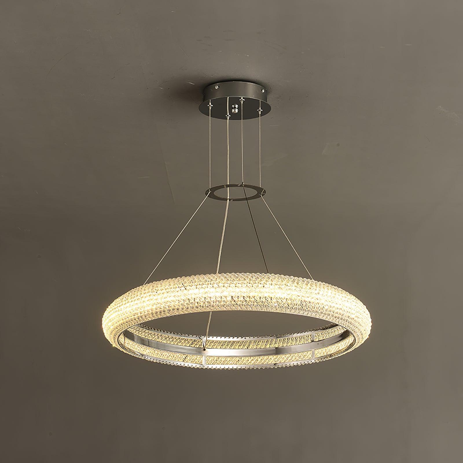 Vazorora Modern Minimalist Ring Metal Crystal Chandelier - Letslighting
