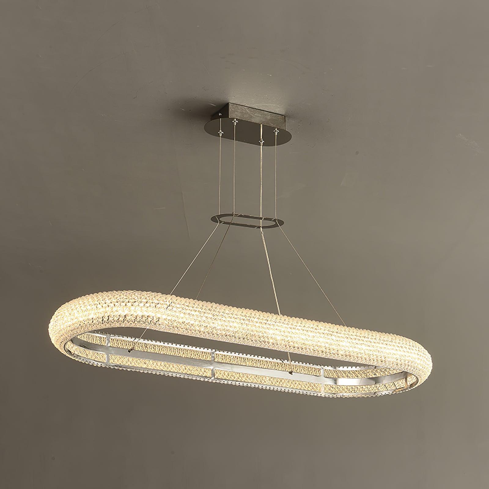 Vazorora Modern Minimalist Ring Metal Crystal Chandelier - Letslighting
