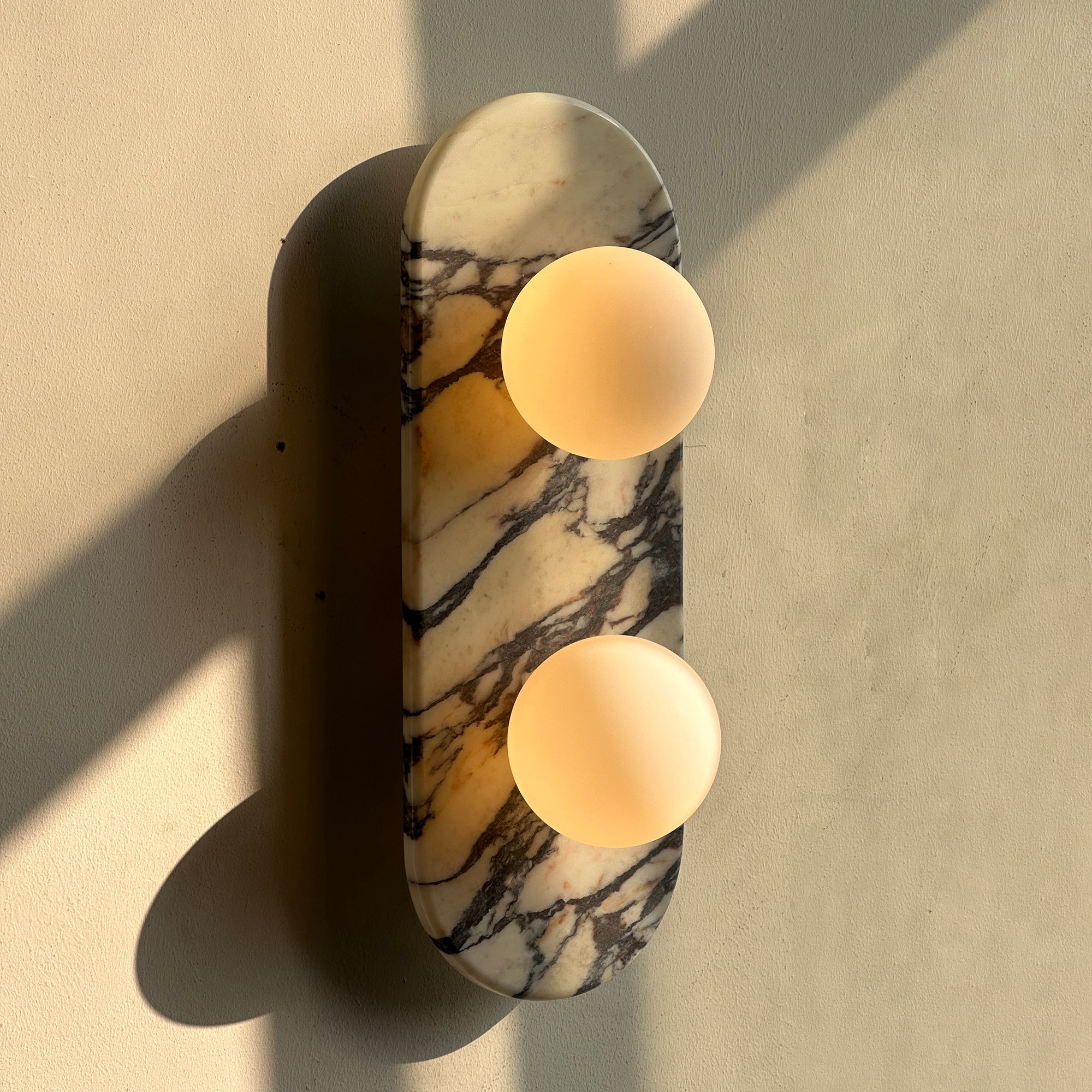 Alvuvyo Elegance Modern Marble Wall Lamp - Lamp Copper