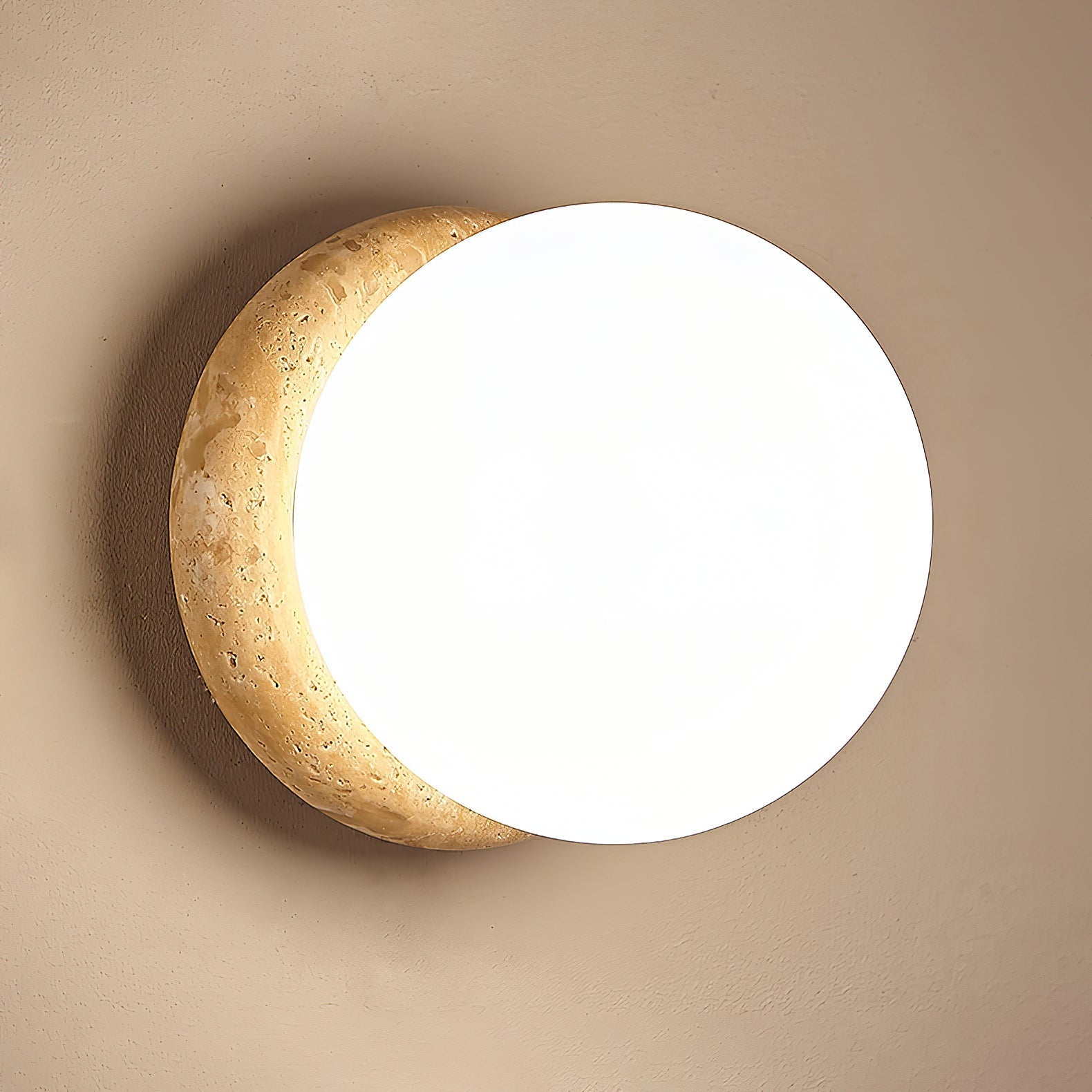 Blikuvys Modern Minimalist Travertine Glass Wall Lamp - Lamp Copper