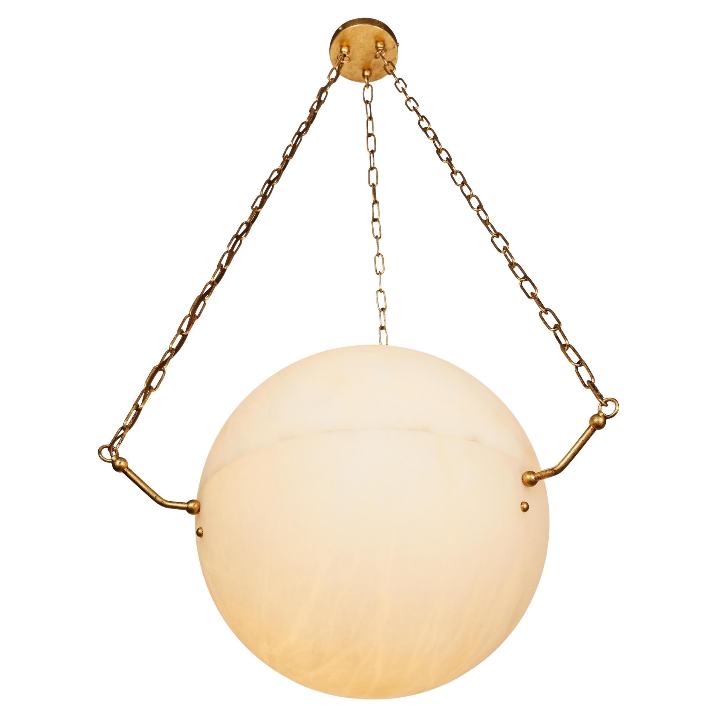 Himinuvys Modern Dimmable Minimalist Alabaster Pendant Lamp - Lamp Copper