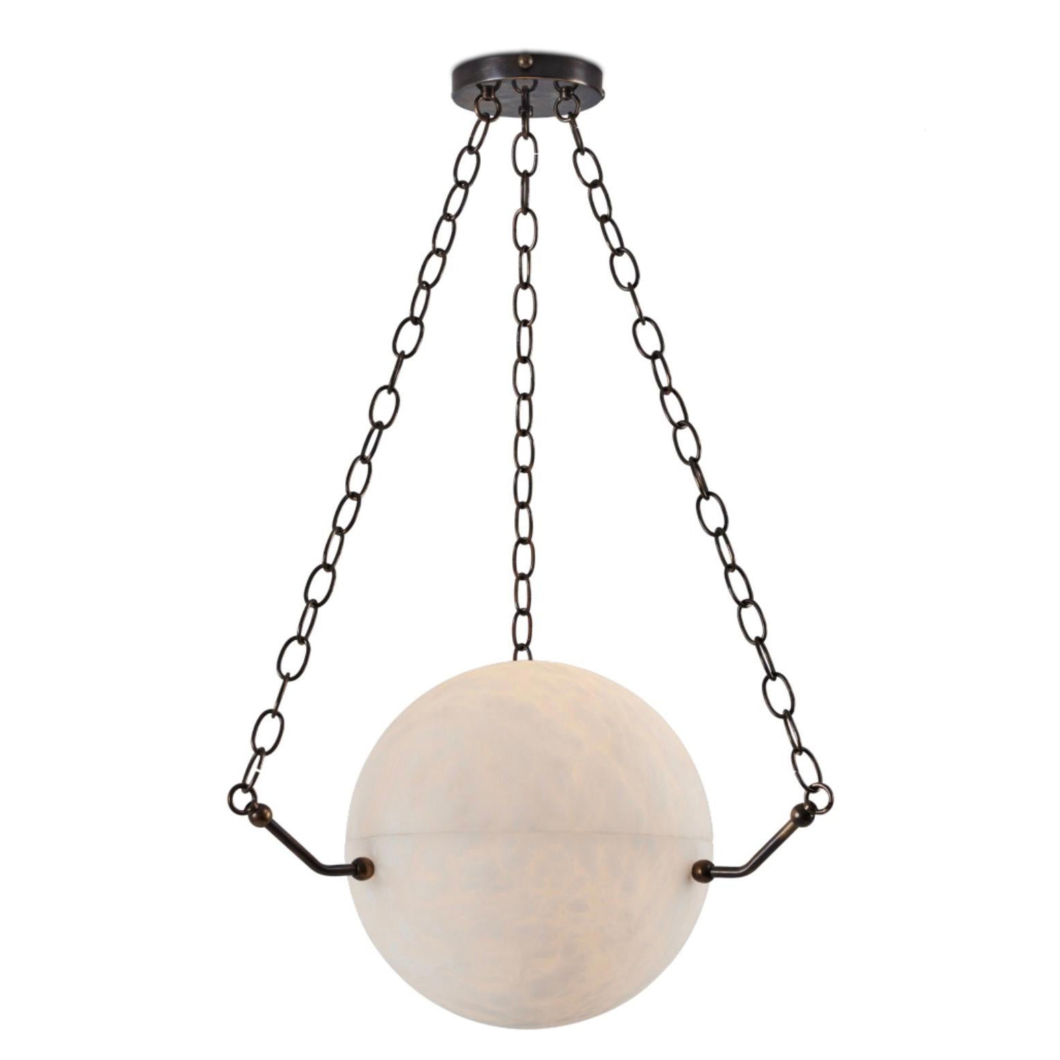 Himinuvys Modern Dimmable Minimalist Alabaster Pendant Lamp - Lamp Copper