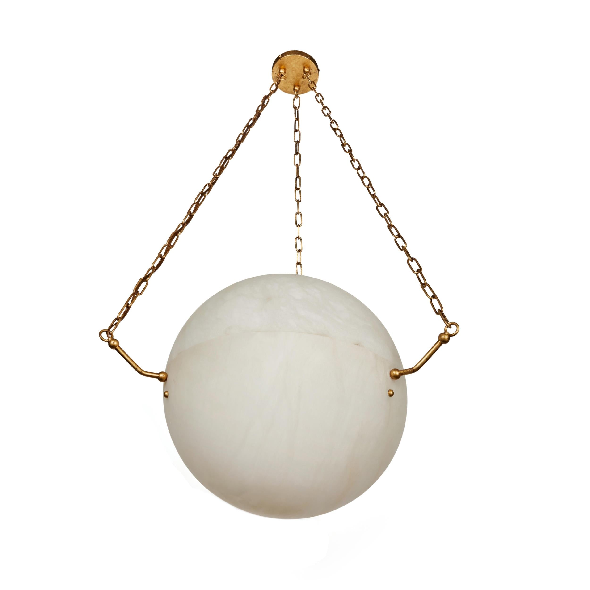 Himinuvys Modern Dimmable Minimalist Alabaster Pendant Lamp - Lamp Copper