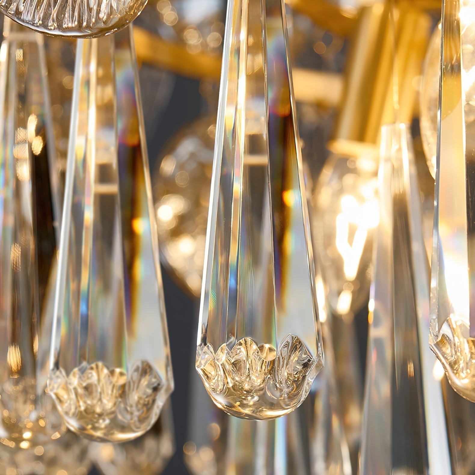Caeluvyo Postmodern Luxury Elegance Crystal Chandelier - Lamp Copper
