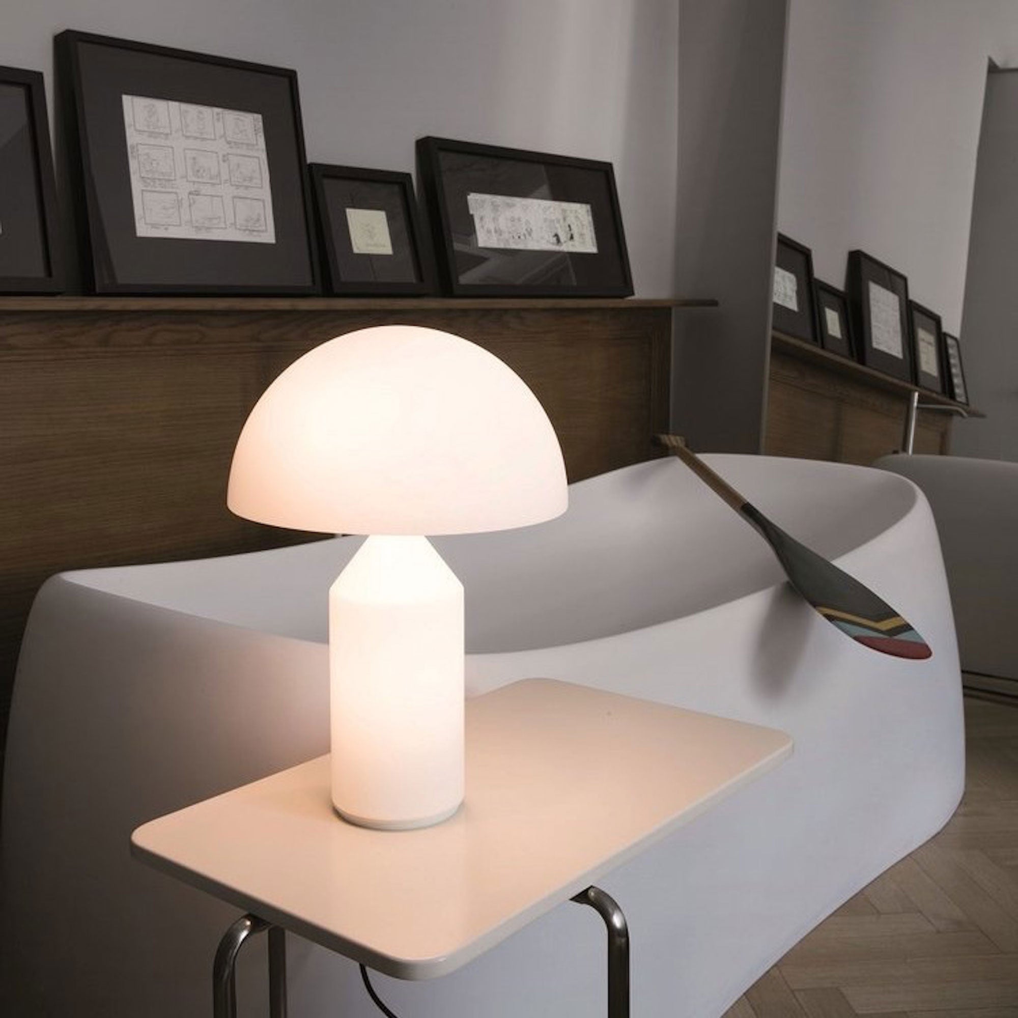 Atollo Glass Table Lamp - Lamp Copper