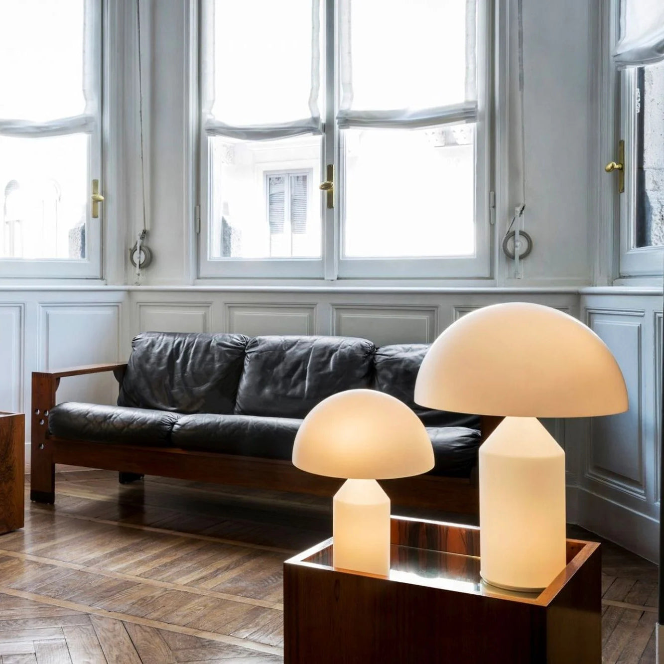 Atollo Glass Table Lamp - Lamp Copper