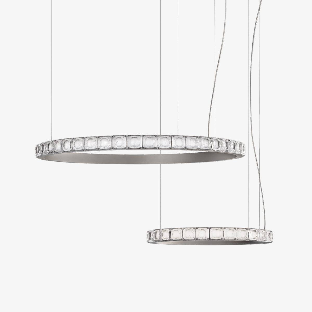 Avzorion Modern Minimalist Ring Glass Metal Chandelier - Letslighting