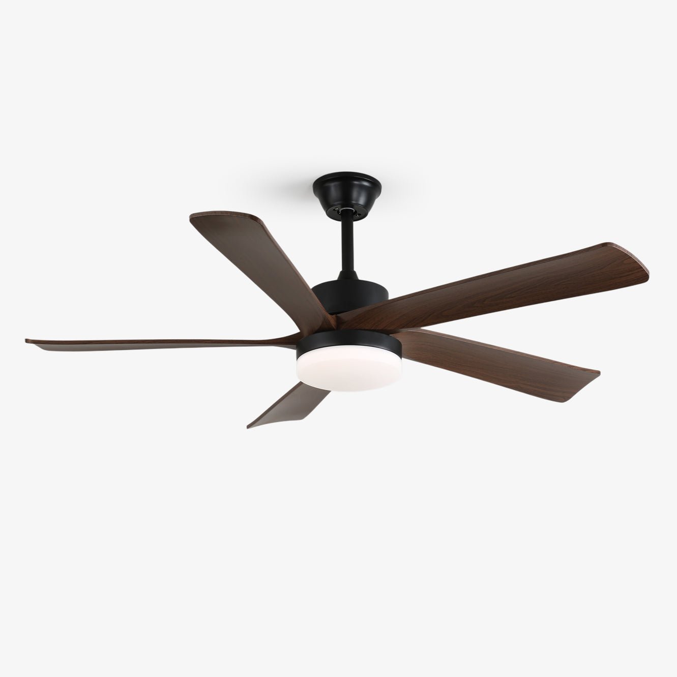Ventilador de techo moderno de madera Eryndor en acabado negro